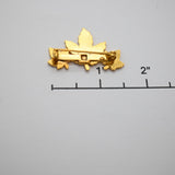 Vintage St. Joseph Maple Leaf Pin – Gold‑Tone with Enamel – 1.5" × .75"