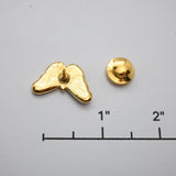 Vintage Gold‑Tone Butterfly Tie Tack w/ Rhinestones – 1"
