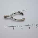 Vintage Gold‑Tone Wishbone Pendant/Brooch – Good Luck Symbol 2.25" x 1" – .3 oz