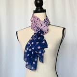 Beautiful Blue/Purple 20" x 60" Polyester Scarf