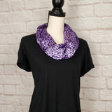 Purple Leopard Infinity Scarf