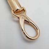 Braided PU Leather Purse Handles with Gold Spring Buckles - 20" - 1 Pair