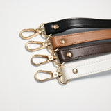 Faux Leather Purse Handle with Gold Hardware