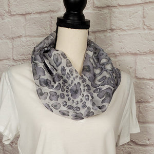 Mauve Floral Infinity Scarf