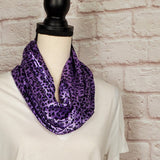 Purple Leopard Infinity Scarf