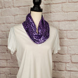 Purple Leopard Infinity Scarf