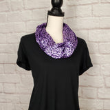 Purple Leopard Infinity Scarf