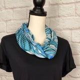 Seafoam Swirls Infinity Scarf