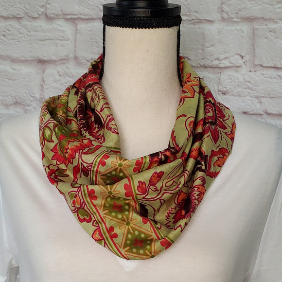 Floral Voile Infinity Scarf