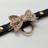 XS Collar with Rhinestone Bow and Charm Handle