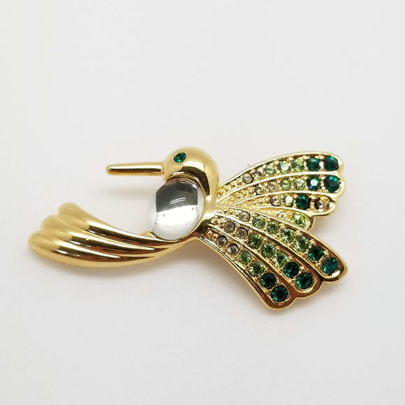 Vintage Gold Hummingbird Magnetic Brooch/Pin