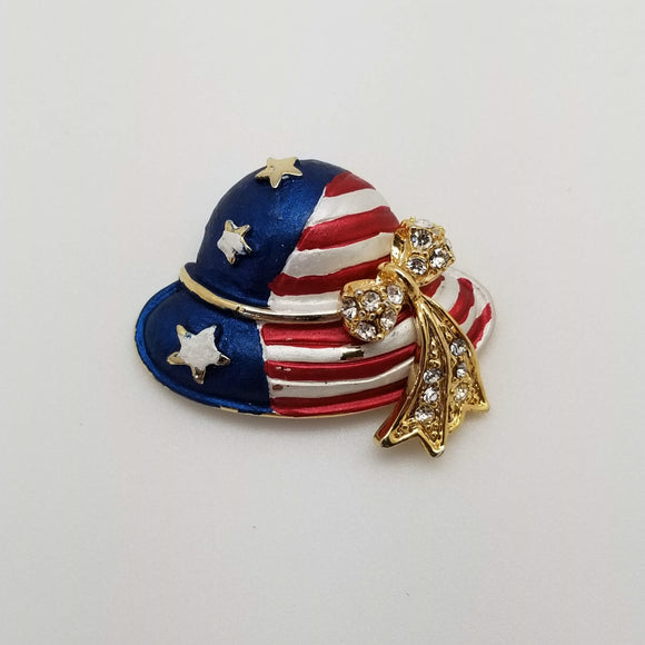 Vintage American Hat Magnetic Brooch/Pin