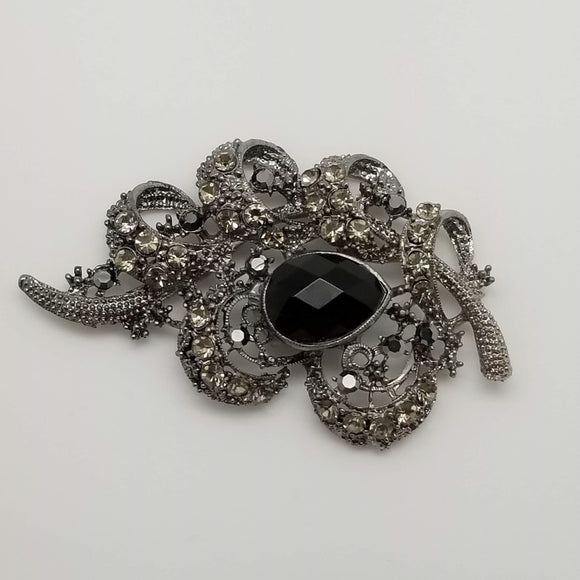 Marcasite Statement Magnetic Brooch/Pin