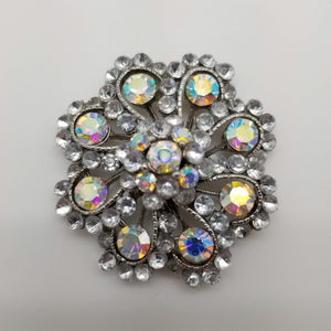 Vintage Iridescent Wreath Magnetic Brooch/Pin