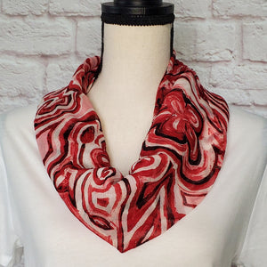 Red Abstract Infinity Scarf