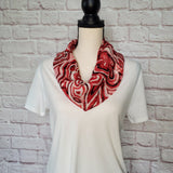 Red Abstract Infinity Scarf