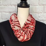 Red Abstract Infinity Scarf