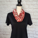 Red Abstract Infinity Scarf